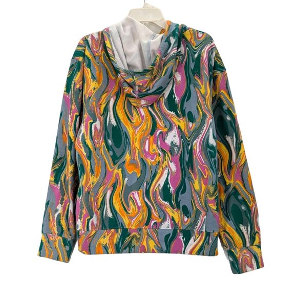 BP Hoodie Unisex Size M Pullover Swirl Marble Abstract Streetwear Athleisure 90s - Picture 2 of 11